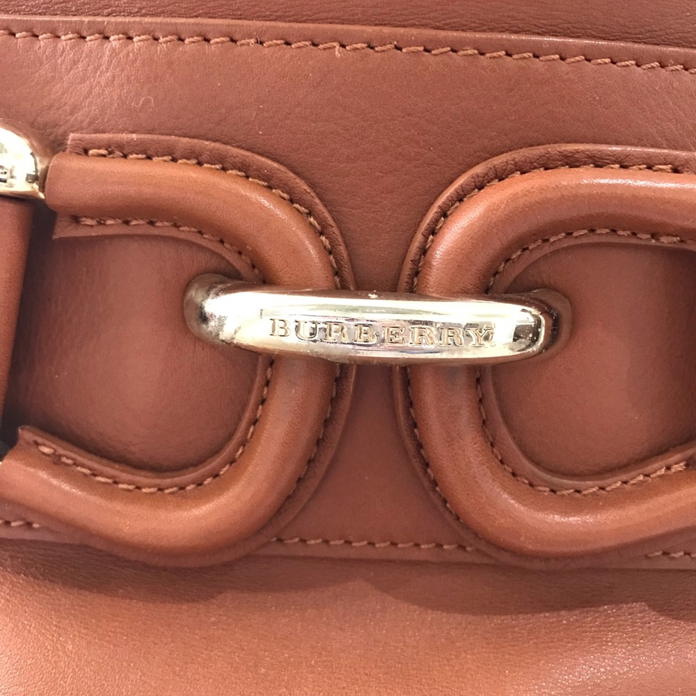 Unique Burberry Brown Leather Extra Large Hobo Bag - image 3